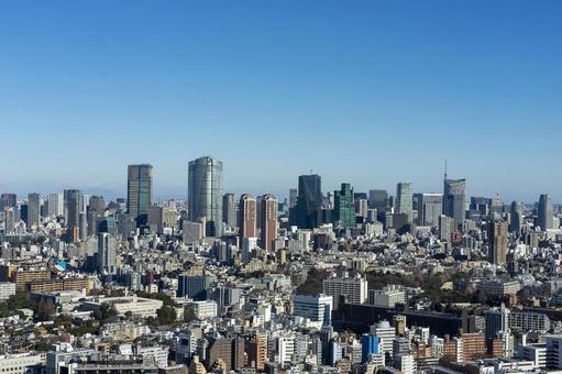 The scenery of Tokyo seen from the skyscrapers, JPG The scenery of Tokyo seen from the skyscrapers, high-rise, edifício, prédio comercial, JPG
