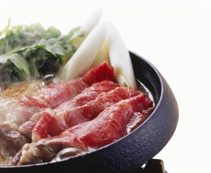 すき焼き すき焼き すき焼き,クローズアップ,牛肉の写真素材