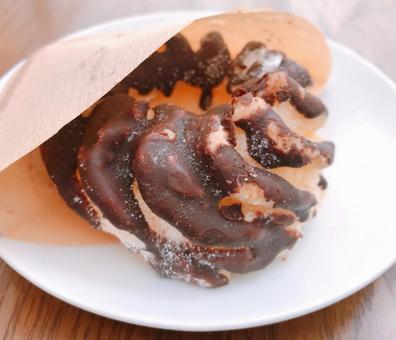 ドーナツ ドーナツ,チョコ,チョコレートの写真素材