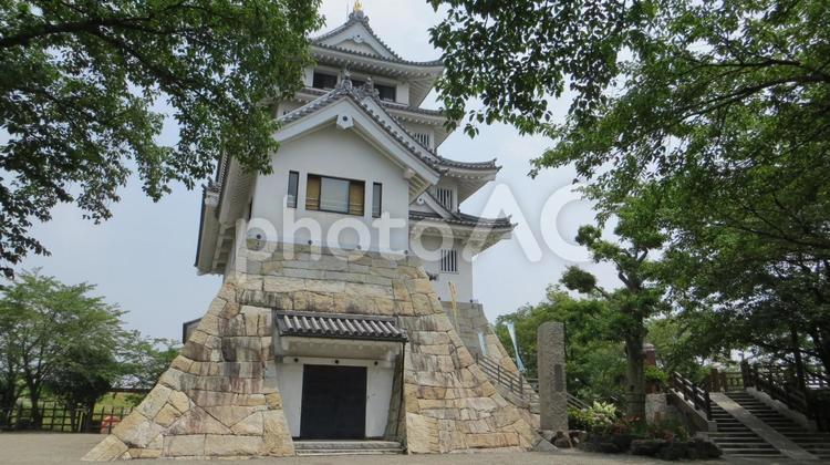 墨俣城　模擬天守 墨俣城,墨俣一夜城,模擬天守の写真素材