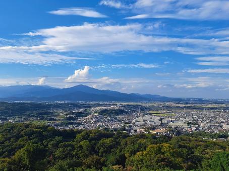湘南平から見下ろす湘南の街並み 湘南平から見下ろす湘南の街並み 湘南平,公園,青空の写真素材