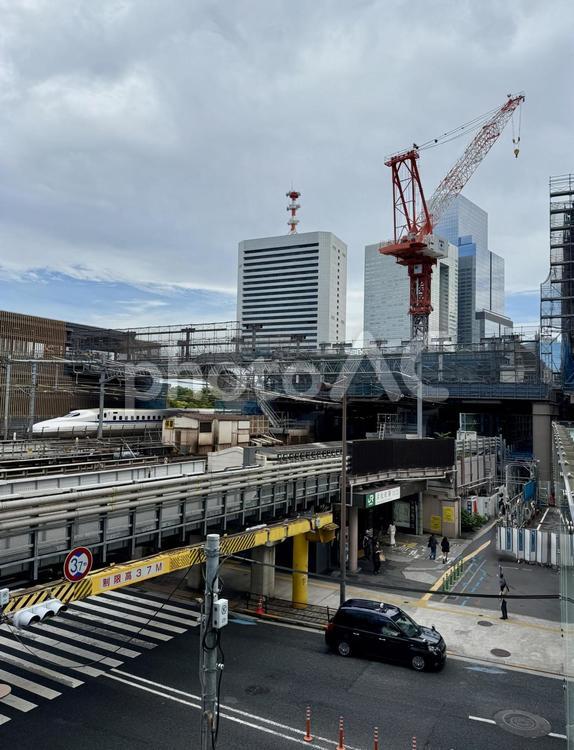 浜松町　駅周辺の再開発 再開発,浜松町,都会の写真素材