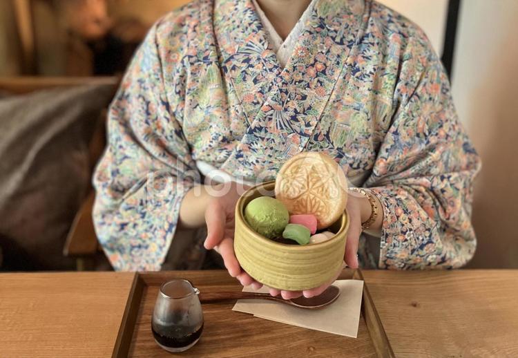 ほっと一息 あんみつ,休憩,おやつの写真素材