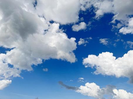 青空と雲の背景素材 青空と雲の背景素材の写真