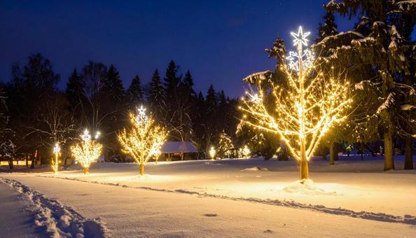 キラキラ輝くクリスマス キラキラ輝くクリスマスの写真