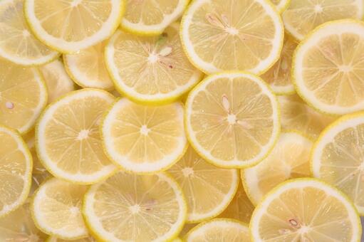 レモン輪切りいっぱい01 レモン,果物,フルーツの写真素材