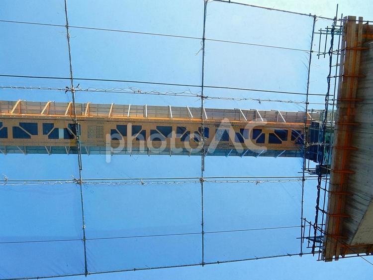 【工事写真】道路建設現場 道路,橋梁,架設の写真素材