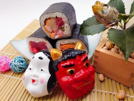 節分 節分,2月3日,恵方巻きの写真素材