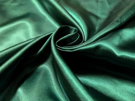 グリーンのサテン地３ 布,生地,サテンの写真素材