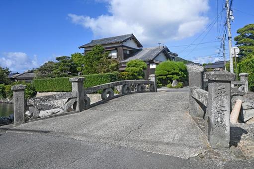 山口・萩市 平安古の総門前「平安橋」 平安橋,萩,萩市の写真素材