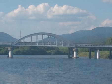 山と川と雲・日本の自然風景 山と川と雲・日本の自然風景 風景,川,自然の写真素材