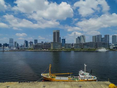 【東京都】豊洲ふ頭から見た晴海埠頭 【東京都】豊洲ふ頭から見た晴海埠頭 豊洲,豊洲ふ頭,晴海埠頭の写真素材