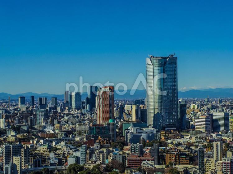 【東京都】東京タワー展望台からの風景 東京タワー,展望台,メインデッキの写真素材