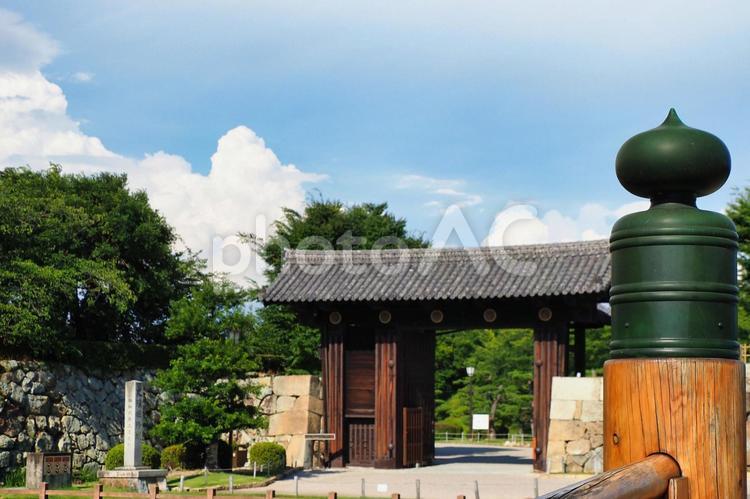 国宝姫路城の入口　大手門周辺 世界遺産,国宝,姫路城の写真素材