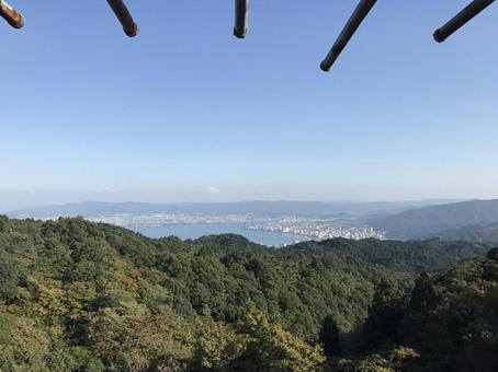 比叡山からの琵琶湖 比叡山からの琵琶湖の写真