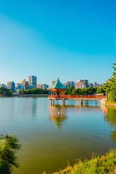 【福岡】大濠公園 福岡,大濠公園,公園の写真素材