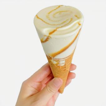 Caramel ice cream cone, JPG