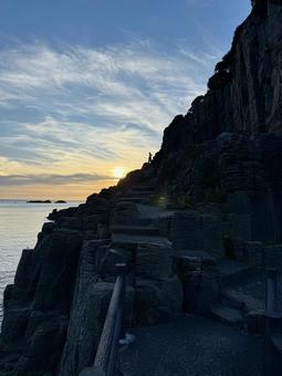 福井県鉾島 越前海岸の夕方の空 福井県鉾島 越前海岸の夕方の空の写真
