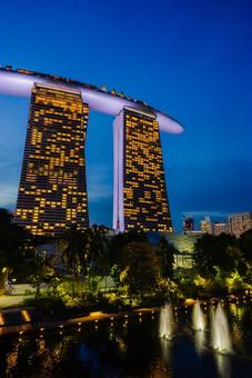 【シンガポール】マリーナベイサンズ マリーナベイサンズ,シンガポール,海外の写真素材