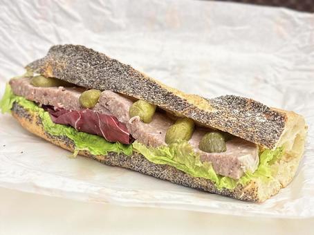 パテドカンパーニュのサンドイッチ サンド,サンドイッチ,バゲットの写真素材