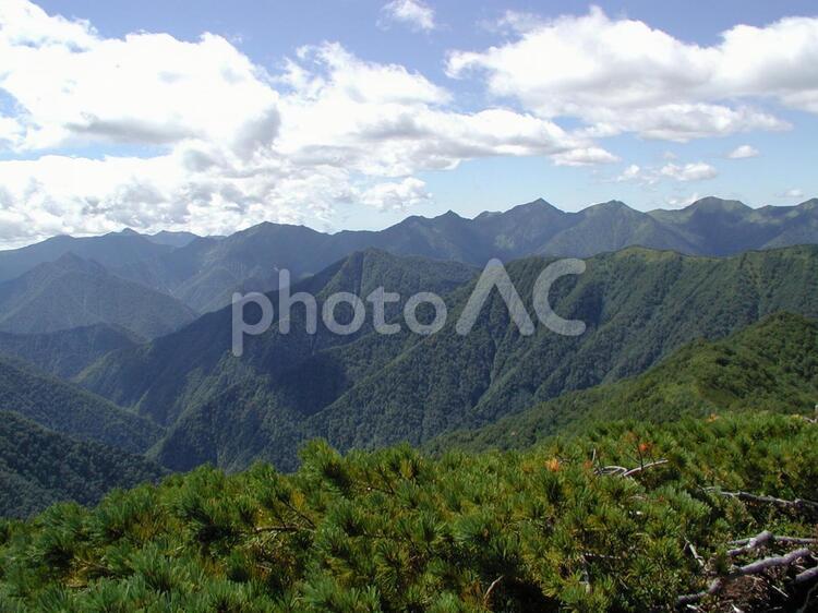 カムイエクウチカウシ山 カムイエクウチカウシ山,十勝幌尻岳,日高山脈の写真素材