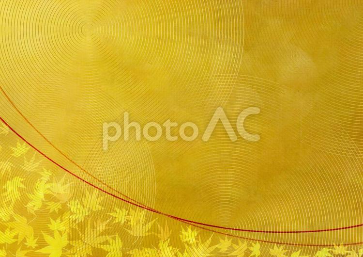 金の和紙に紅葉のデザイン柄 金の和紙に紅葉のデザイン柄 ゴールド,和紙,もみじの写真素材
