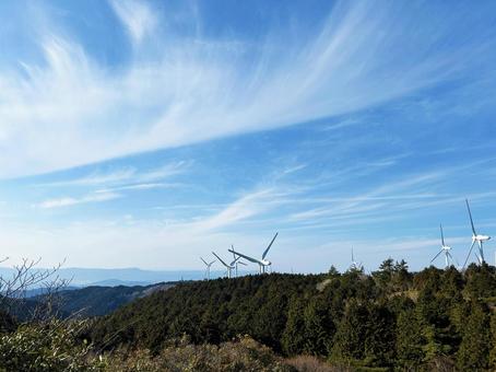 Refreshing blue sky, trees and windmills, JPG Refreshing blue sky, trees and windmills, JPG