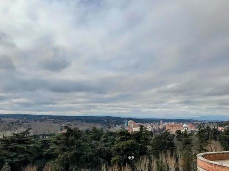 Suburban landscape of Madrid, Spain, JPG