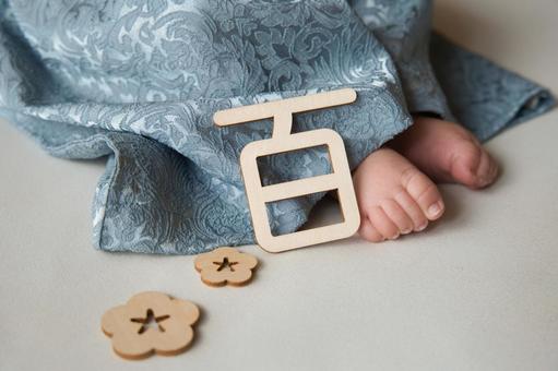 百日　赤ちゃん 祝い,百日祝い,ロゴの写真素材