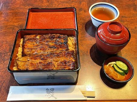 うな重 うな重 うな重,鰻,かば焼きの写真素材