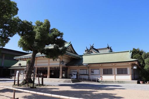 生國魂神社 拝殿 生國魂神社 拝殿の写真