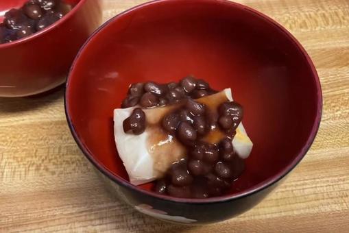 あずき餅(ぜんざい） ぜんざい,スイーツ,お餅の写真素材