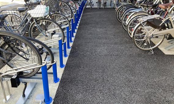 駐輪場 駐輪場,自転車置き場,チャリ置場の写真素材