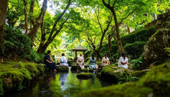 夏休みに緑の中でリフレッシュ 夏休みに緑の中でリフレッシュの写真