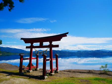 田沢湖の絶景 自然,風景,景色の写真素材