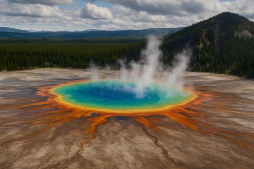 虹色の地熱泉 虹色の地熱泉の写真