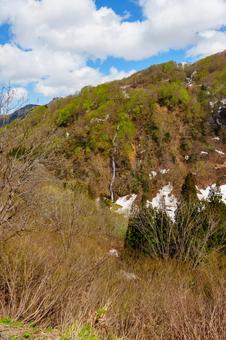 250429秋山郷清水川原～結東 秋山郷,長野県,栄村の写真素材