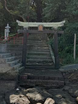 Photo, hashimazaki shrine, a shrine, power spot, 