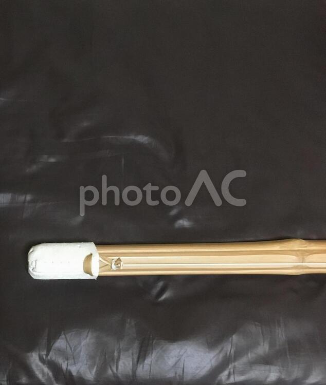 剣道　竹刀　先革とツルの結び方　完成形 剣道,竹刀,先革の写真素材