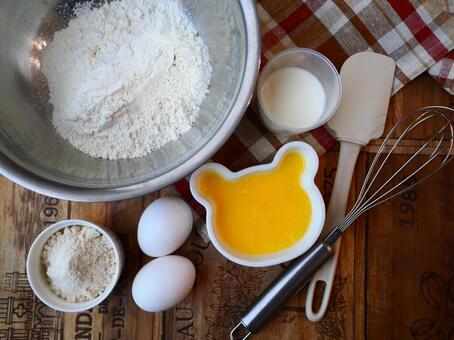 お菓子作りの材料.3 お菓子作り,材料,手作りの写真素材