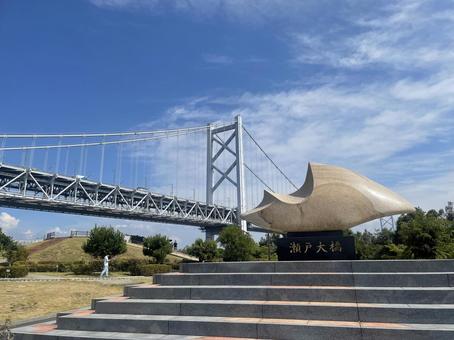 与島PA　北備讃瀬戸大橋 瀬戸大橋,与島pa,与島の写真素材