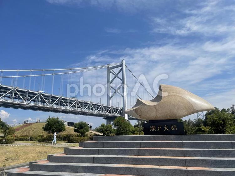 与島PA　北備讃瀬戸大橋 瀬戸大橋,与島pa,与島の写真素材