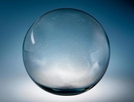 模様の入ったガラスの球体 模様の入ったガラスの球体の写真
