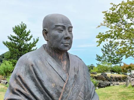 福井県 蓮如の里 汀公園 蓮如像1 福井県 蓮如の里 汀公園 蓮如像1の写真