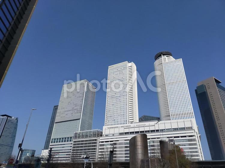 名古屋の街並み 名古屋,ビル,駅の写真素材