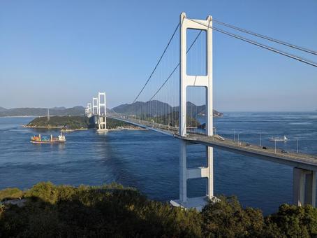 来島海峡大橋＠しまなみ海道 来島海峡大橋,橋,しまなみ海道の写真素材