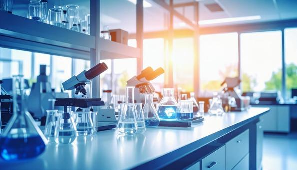 研究所内の風景　電子顕微鏡の写真