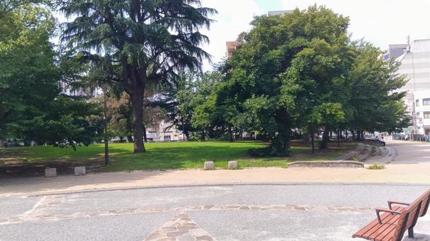　博多区　冷泉公園 広場,公園,敷地の写真素材