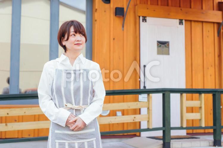 カフェ・飲食店・喫茶店・レストランのスタッフ カフェ,ウエイトレス,飲食店の写真素材