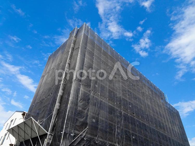 マンションの大規模修繕工事　建築現場の風景 大規模修繕工事,修繕工事,修繕計画の写真素材